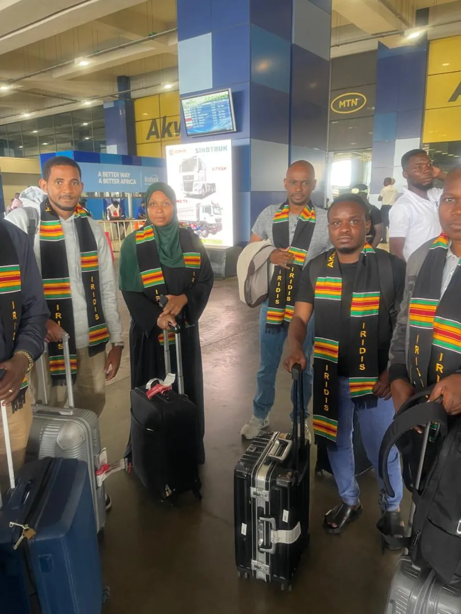 360 Group team welcoming Iridis Lab delegates on arrival in Accra