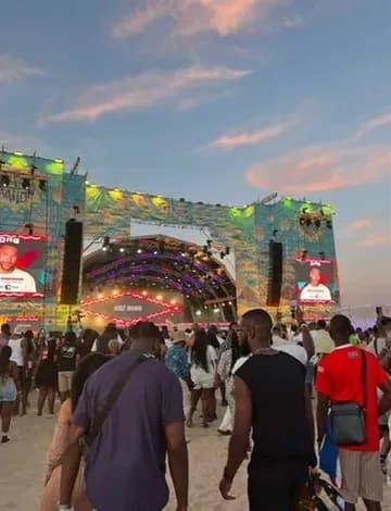 Outdoor festival stage