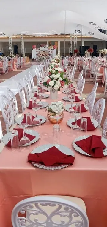 Formal dinner table setup