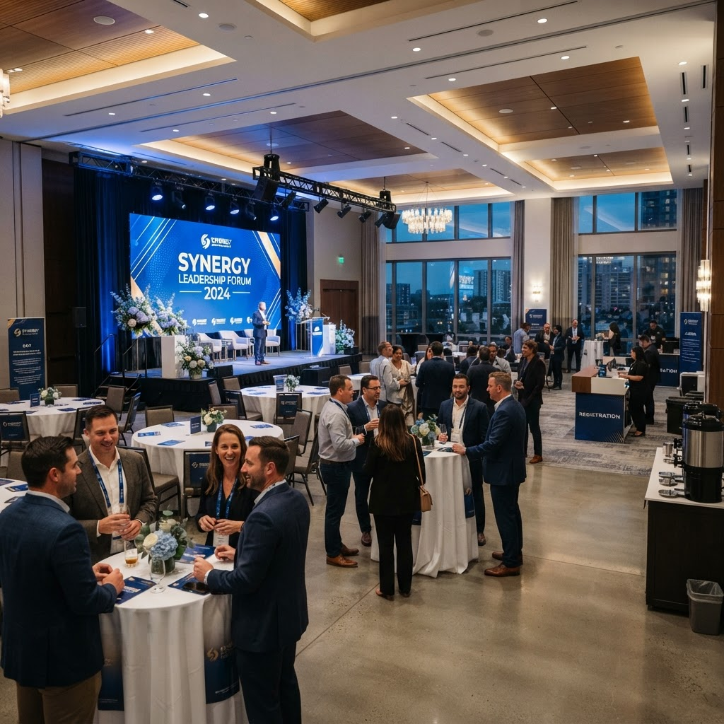 Corporate event setup